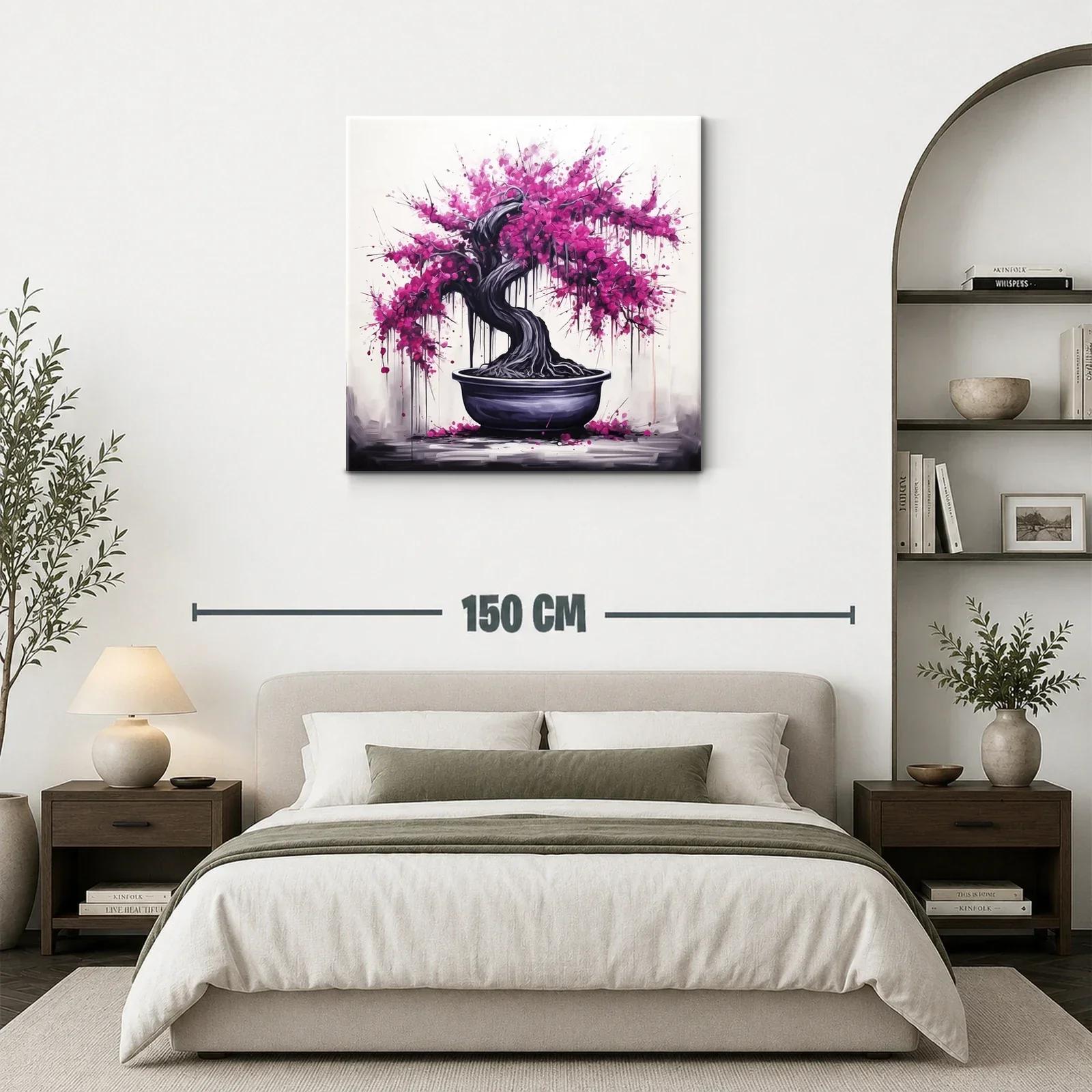 Bonsái con flores rosas intensas para un toque zen — miniatura 3
