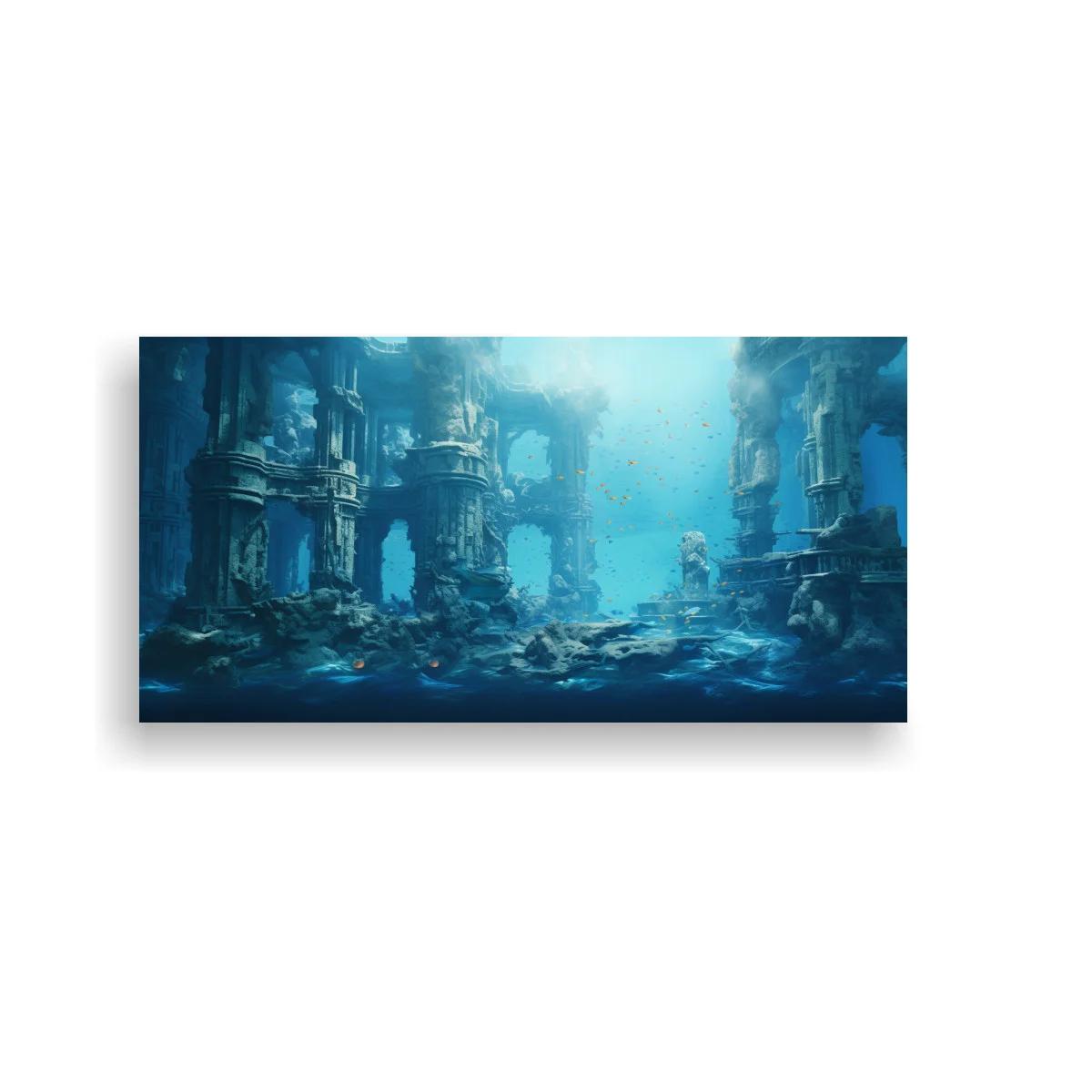 Cuadro ruinas submarinas con arcadas y bruma