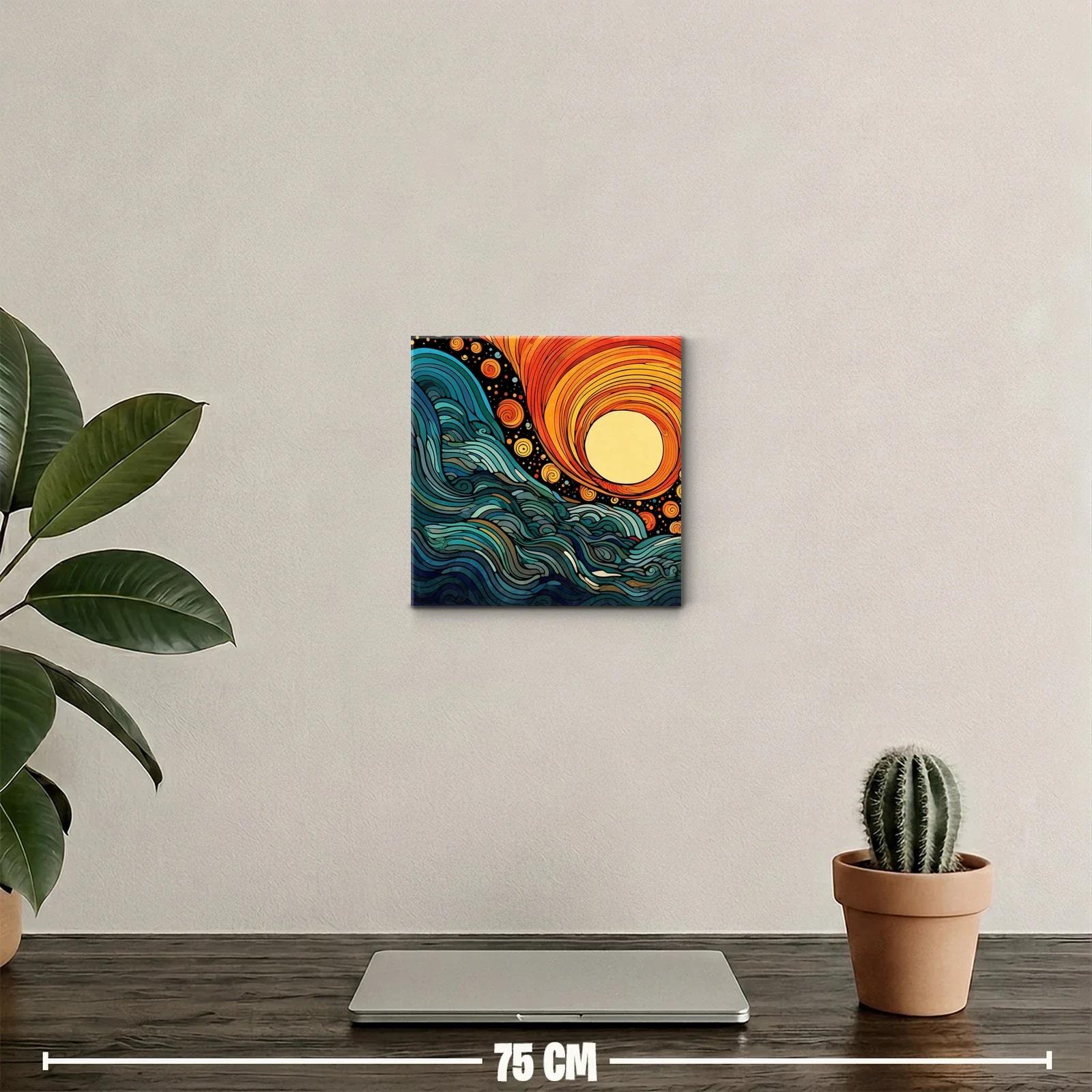 Mar y sol en armonía vibrante de colores intensos — miniatura 2