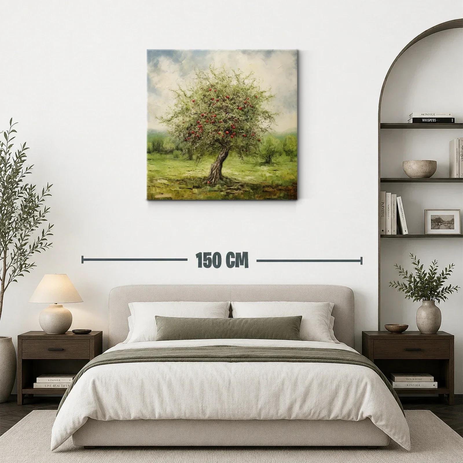 Árbol frutal con manzanas rojas en paisaje natural — miniatura 3