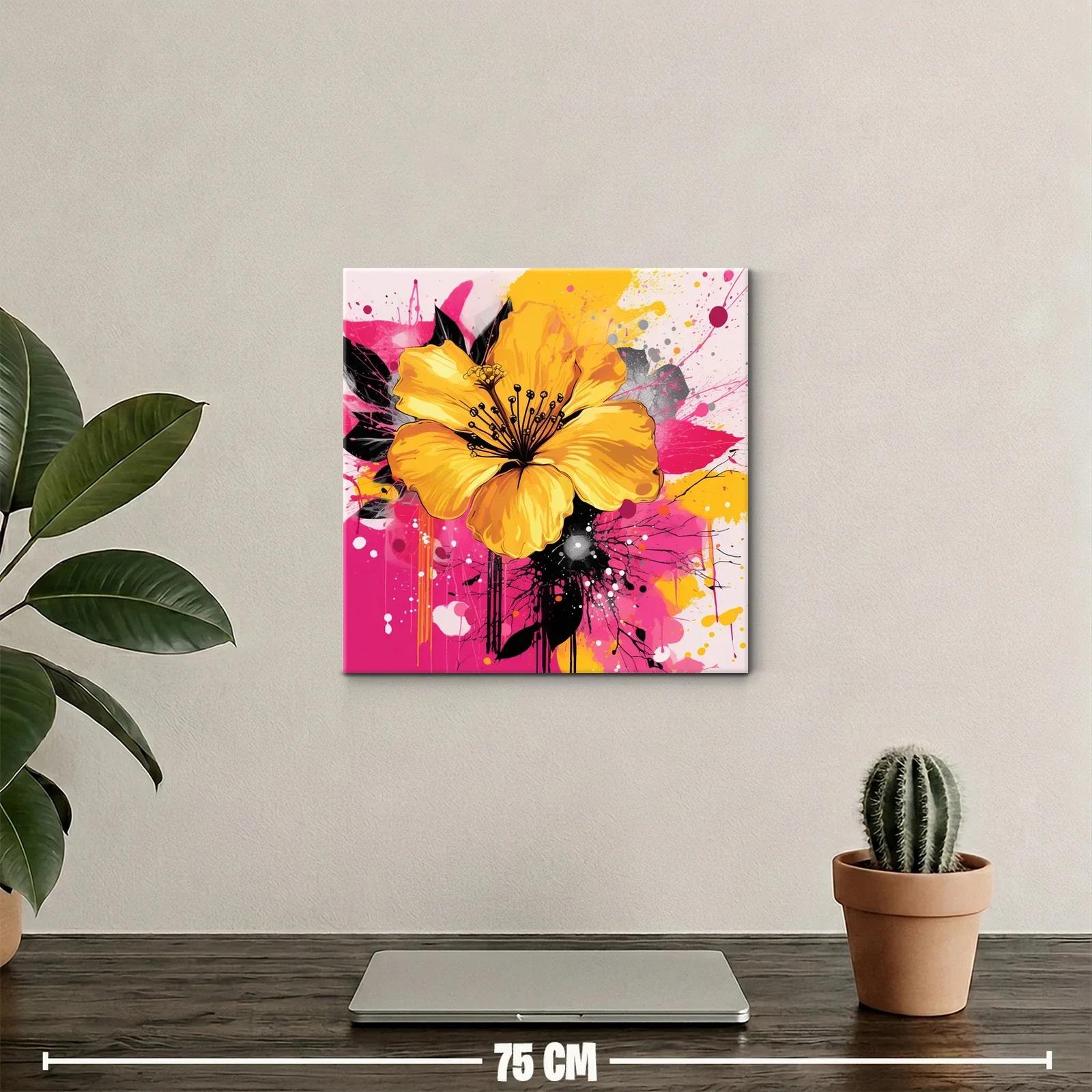 Flor vibrante en tonos amarillos y fucsias impactantes — miniatura 2