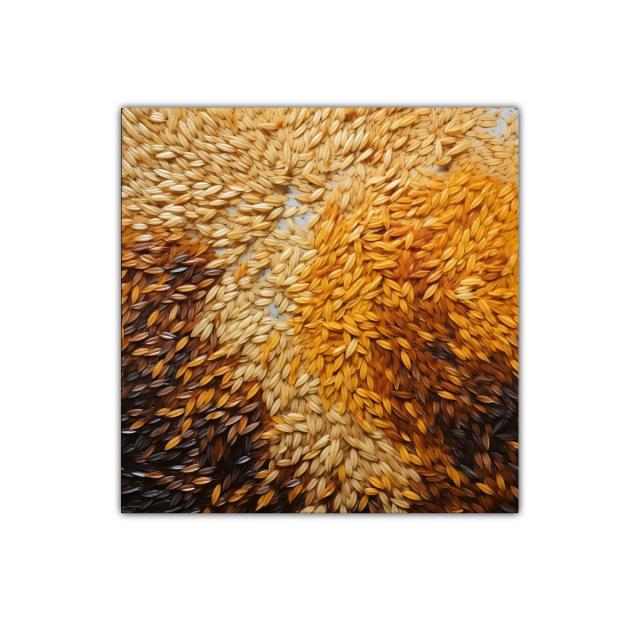 Cuadro abstracto con texturas en tonos tierra cálidos