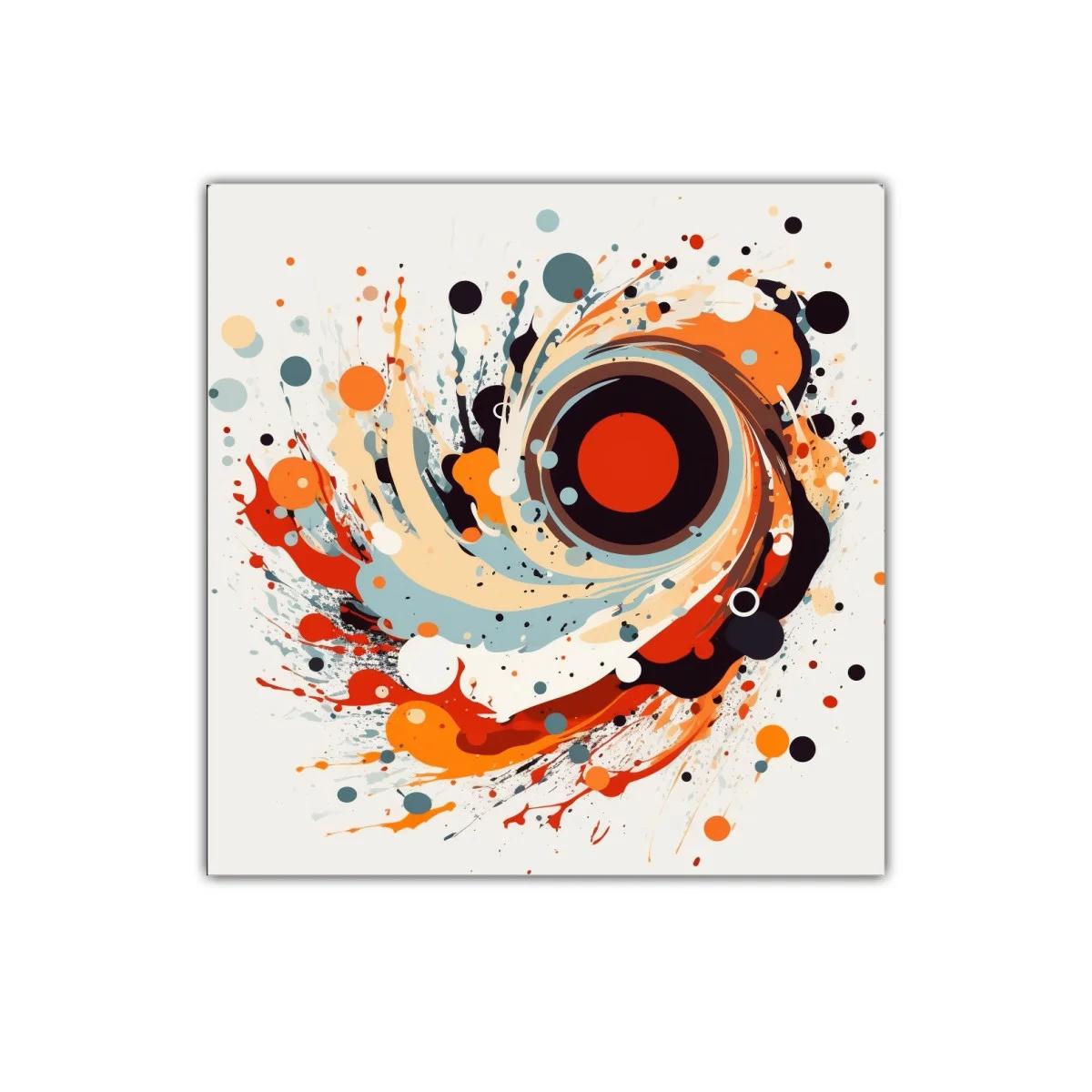 Explosión abstracta con tonos cálidos y contrastes vivos — imagen principal