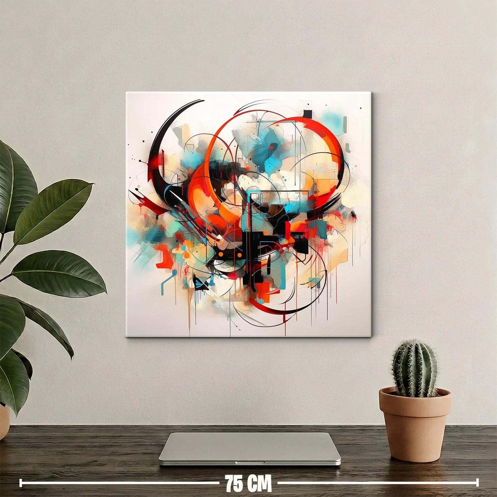 Composición abstracta con formas circulares y dinámicas — miniatura 2