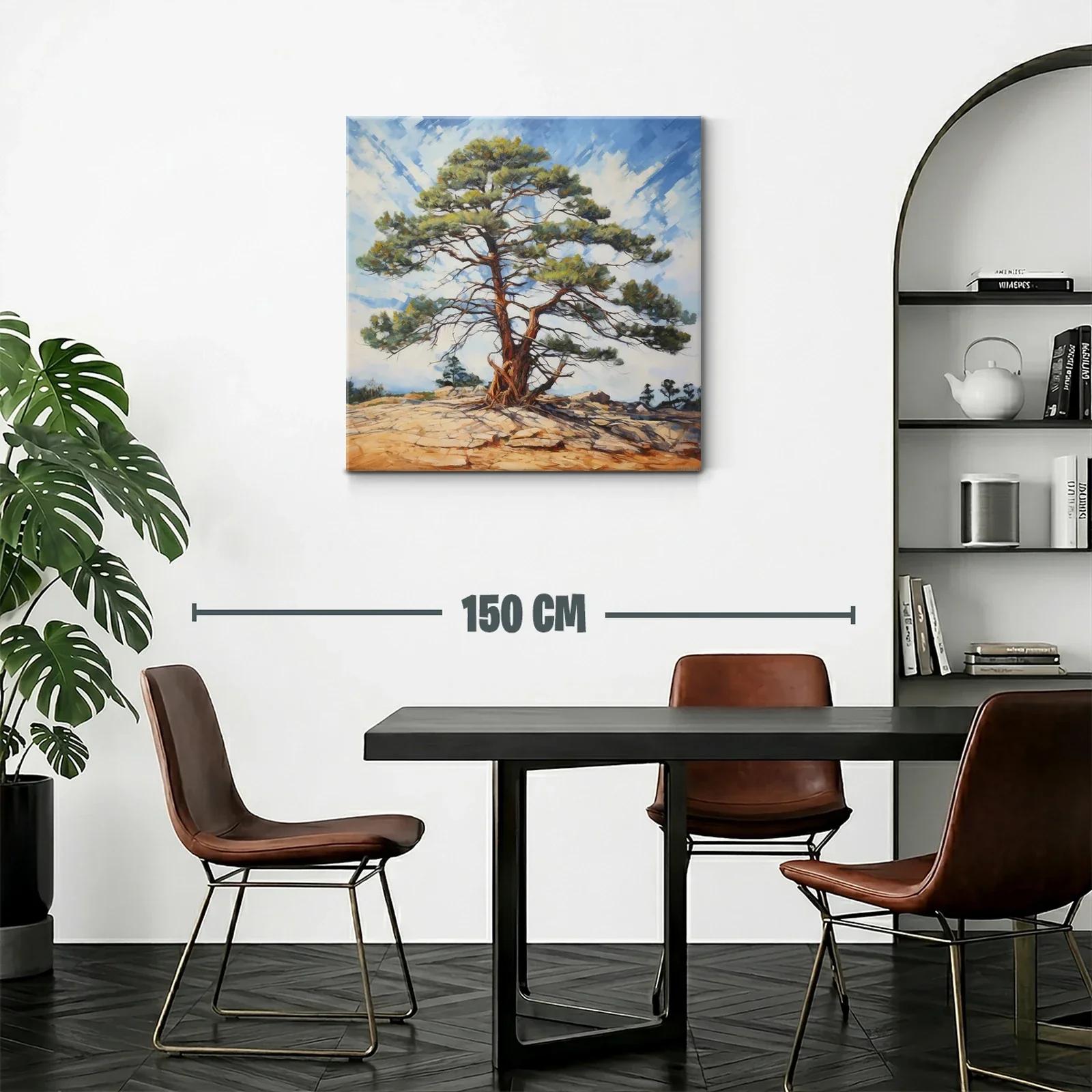 Árbol solitario en paisaje rocoso bajo cielo azul — miniatura 2