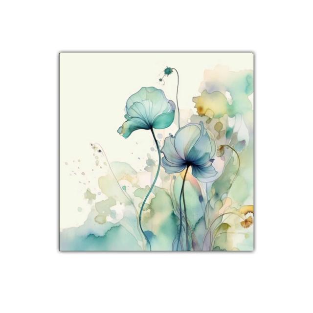 Elegancia natural con flores en acuarela suave y delicada