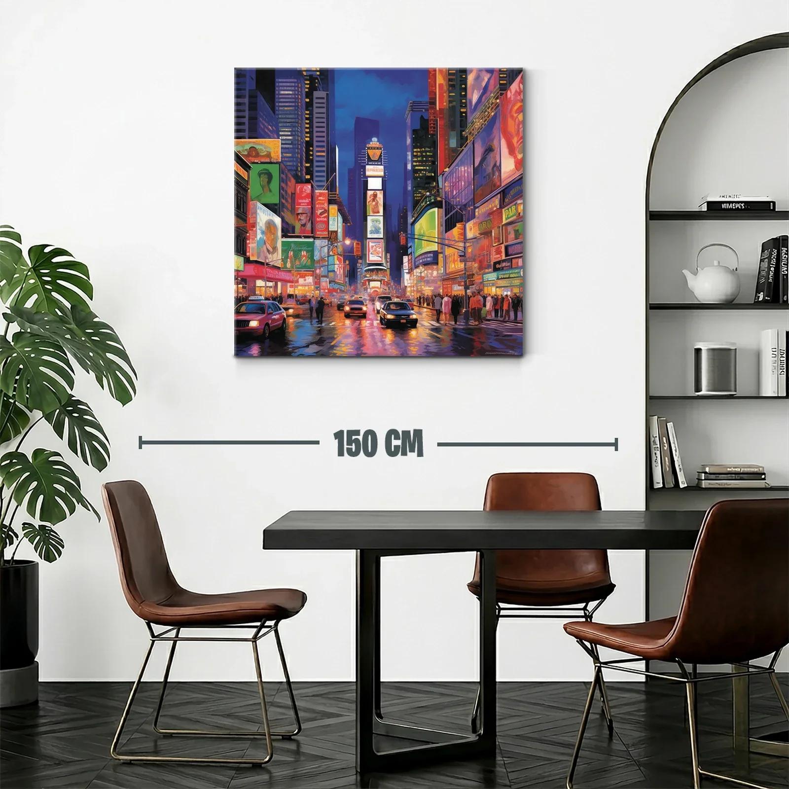 Atractiva escena urbana nocturna con luces vibrantes — miniatura 2