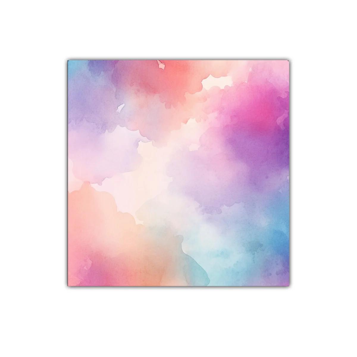 Cuadro abstracto con tonos pastel y efecto acuarela — imagen principal