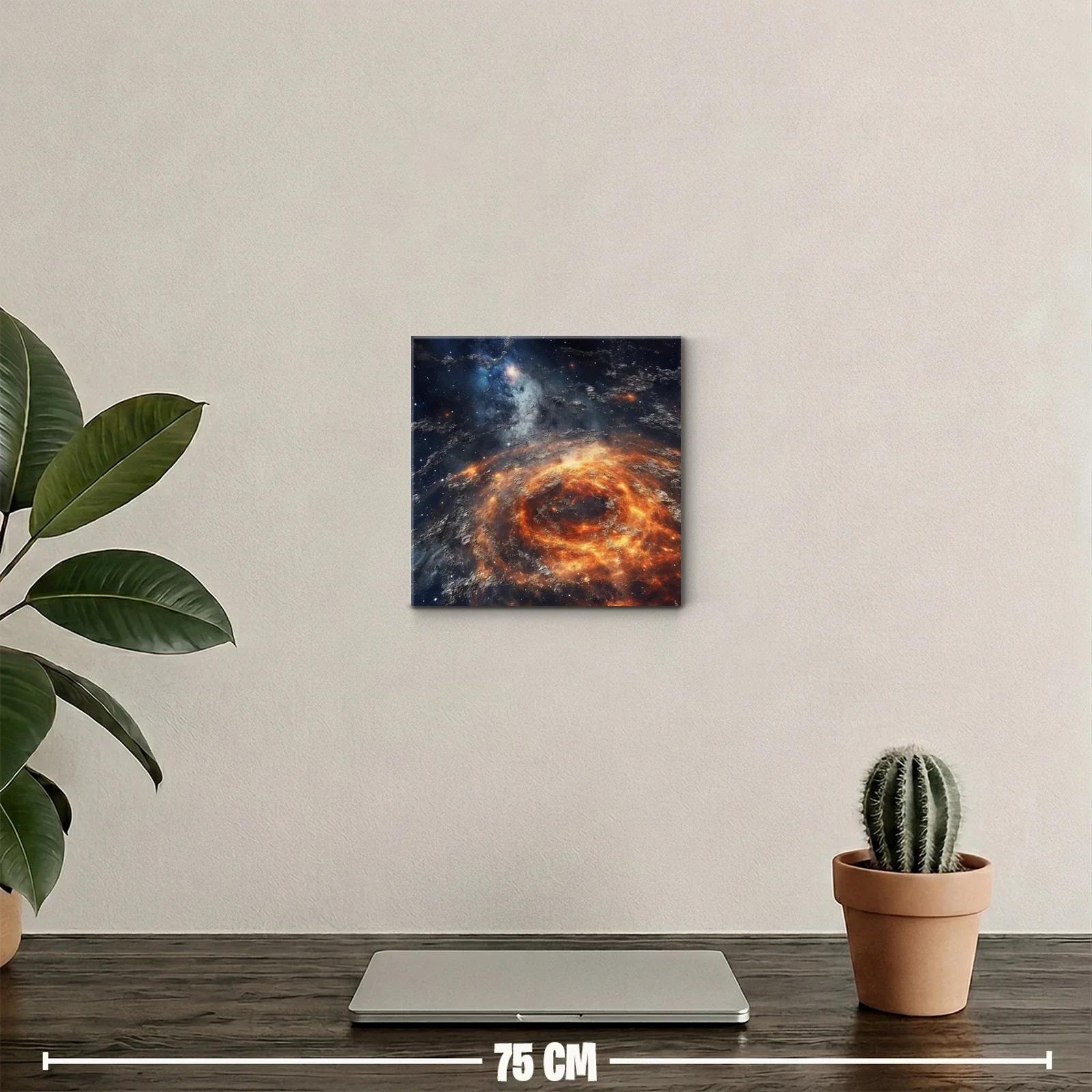 Galaxia en llamas con destellos cósmicos vibrantes — miniatura 2