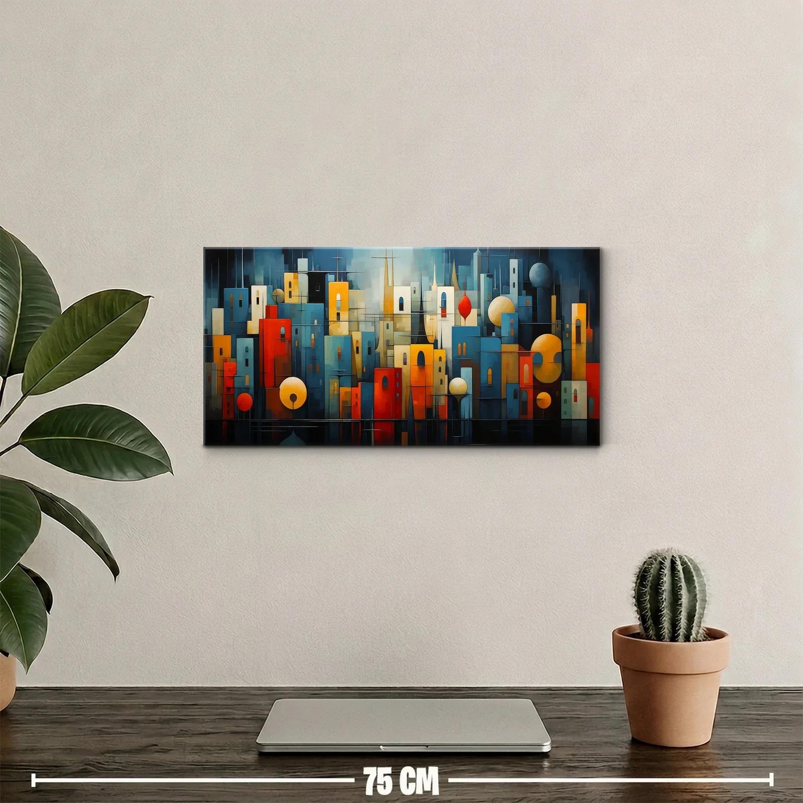 Cuadro ciudad abstracta con cúpulas redondeadas — miniatura 2