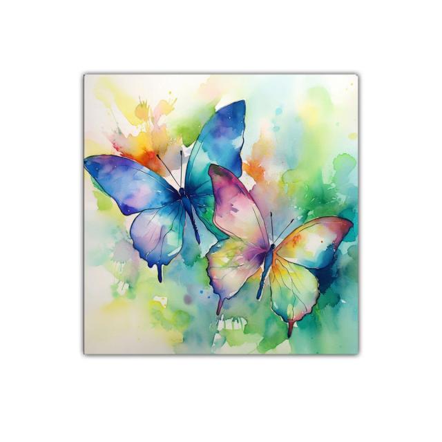 Mariposas vibrantes con acuarelas en tonos intensos y suaves