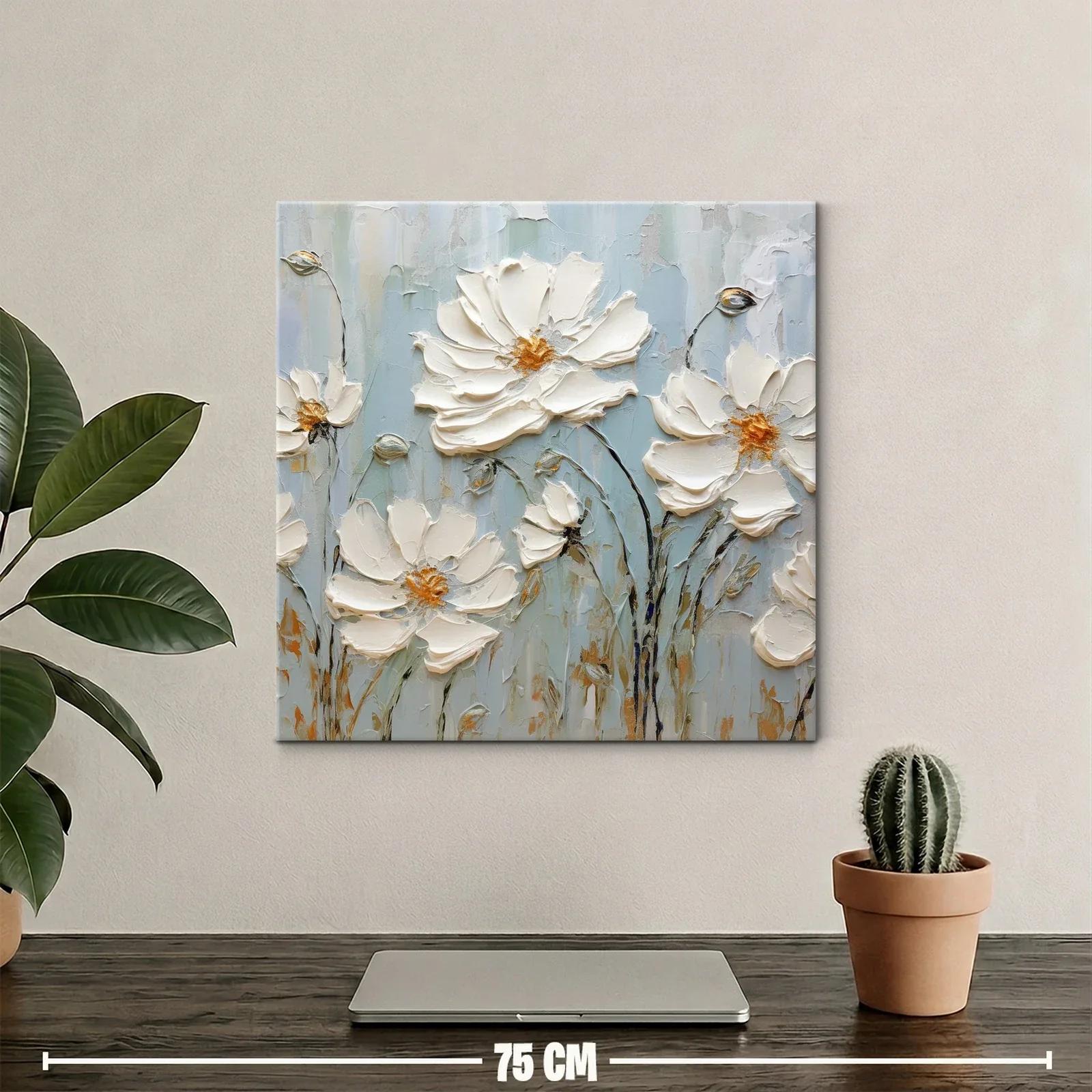 Cuadro floral con tonos suaves y textura elegante — miniatura 2