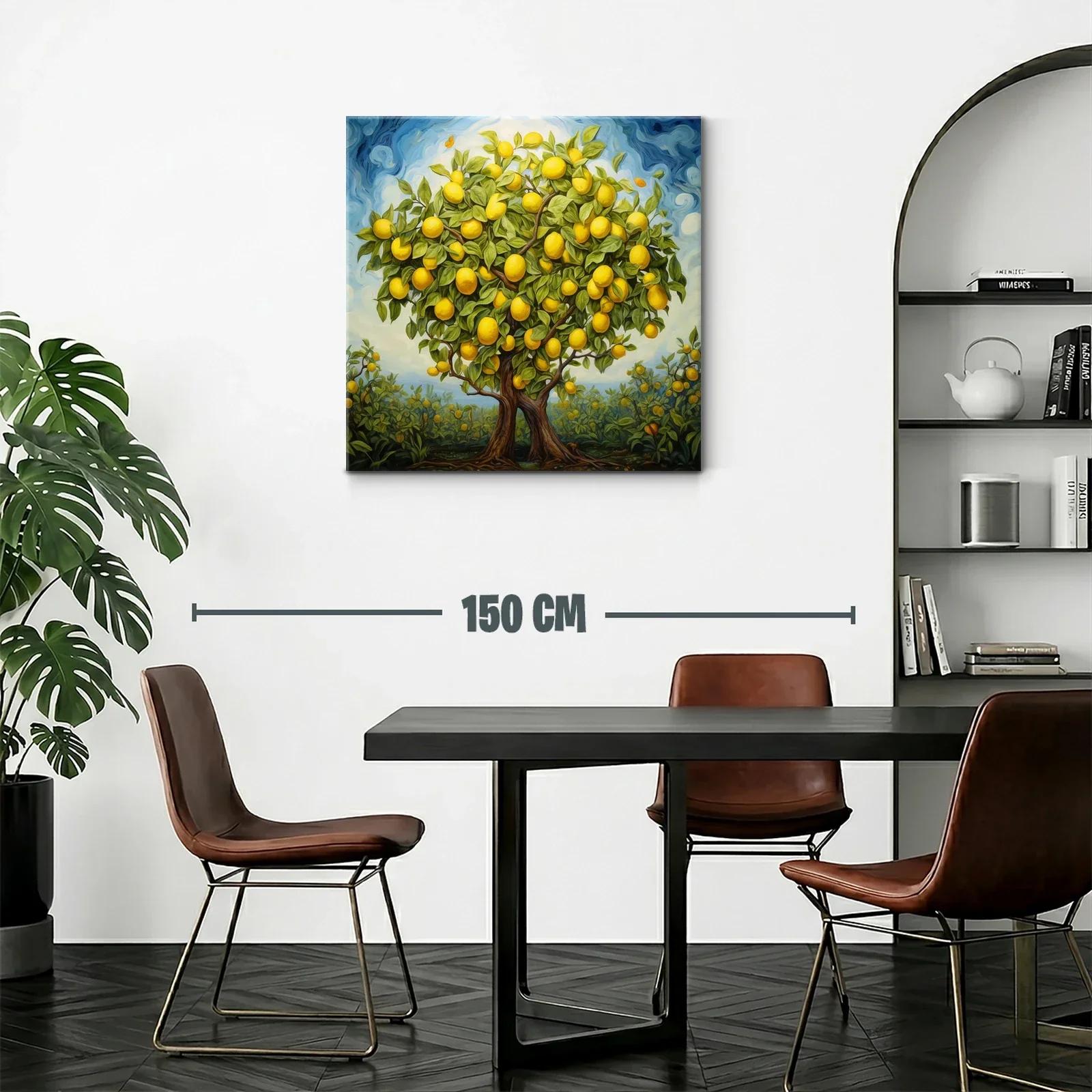 Árbol de limones exuberante y vibrante en paisaje soleado — miniatura 2