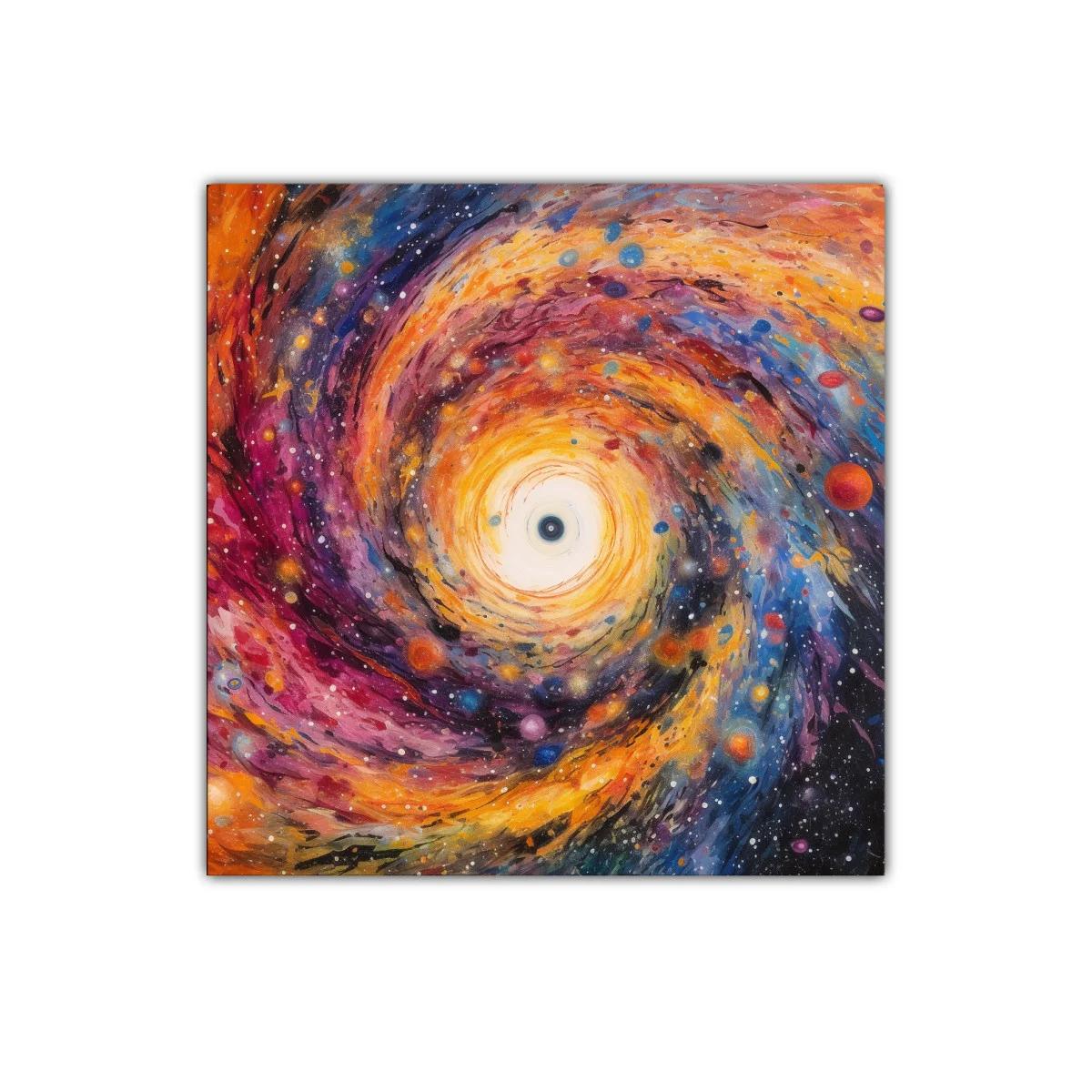 Cuadro Espiral Cósmica de Colores Vibrantes y Luz Central — imagen principal