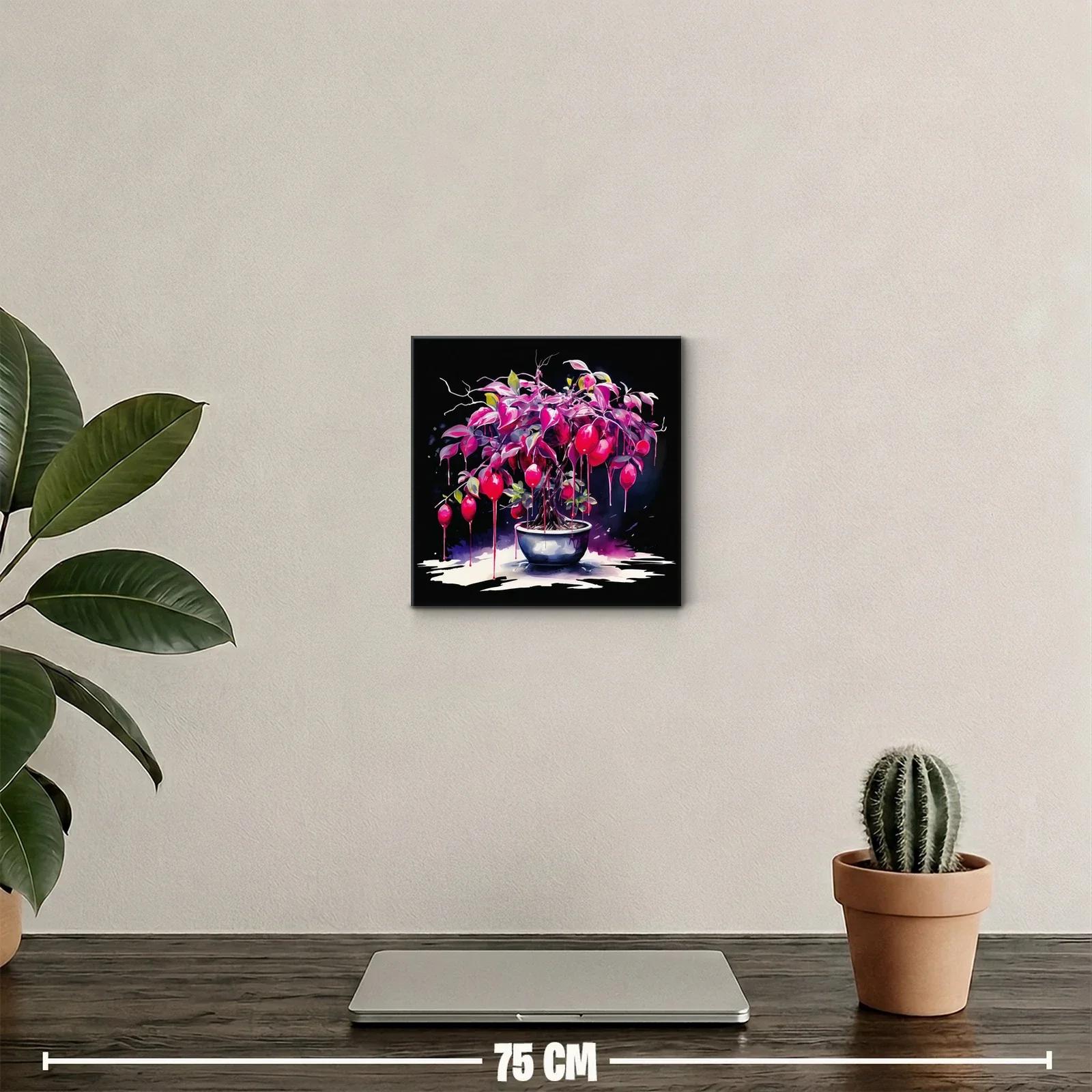 Cuadro decorativo de árbol frutal con frutos rojos vibrantes — miniatura 2