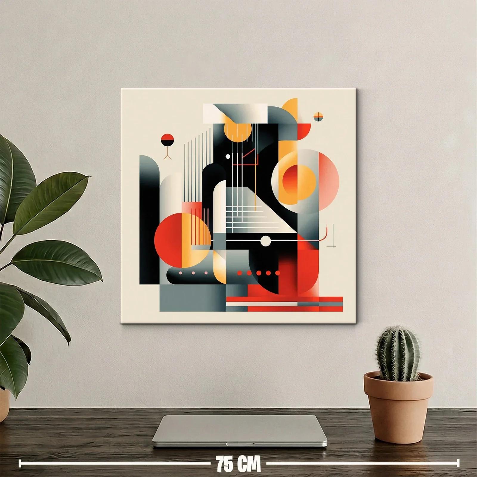 Composición geométrica en tonos cálidos y contrastes intensos — miniatura 2