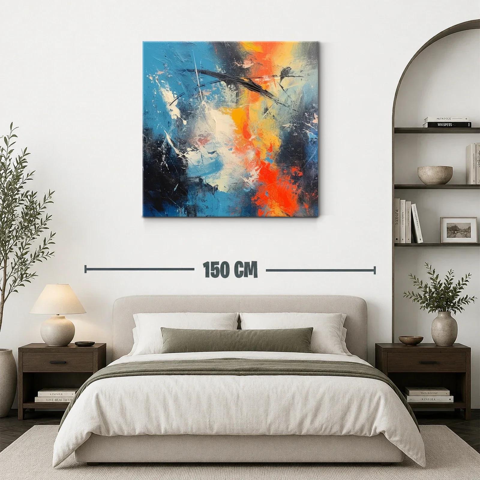 Energía abstracta en tonos azules y cálidos vibrantes — miniatura 3