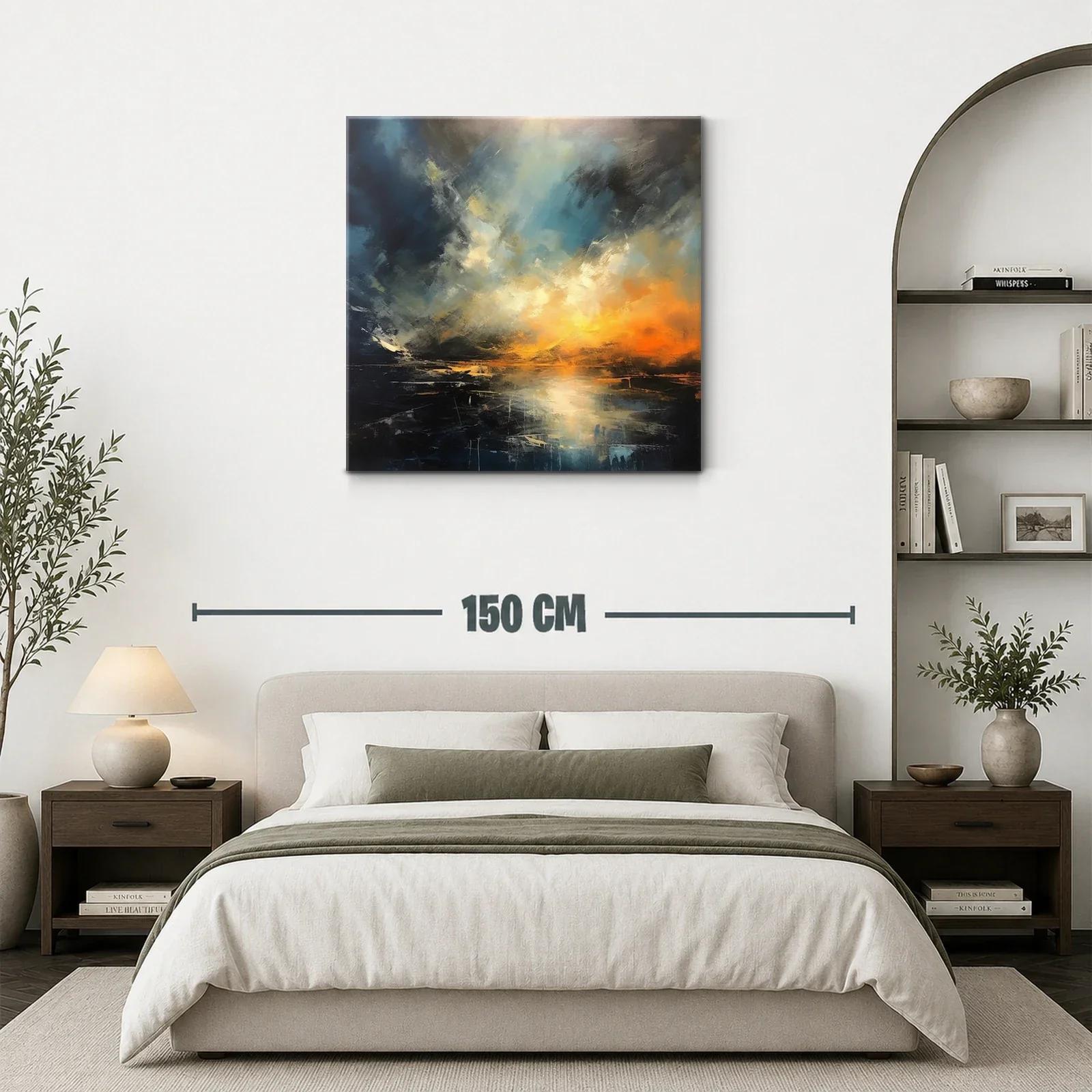 Atardecer abstracto con cielo vibrante y reflejos luminosos — miniatura 3