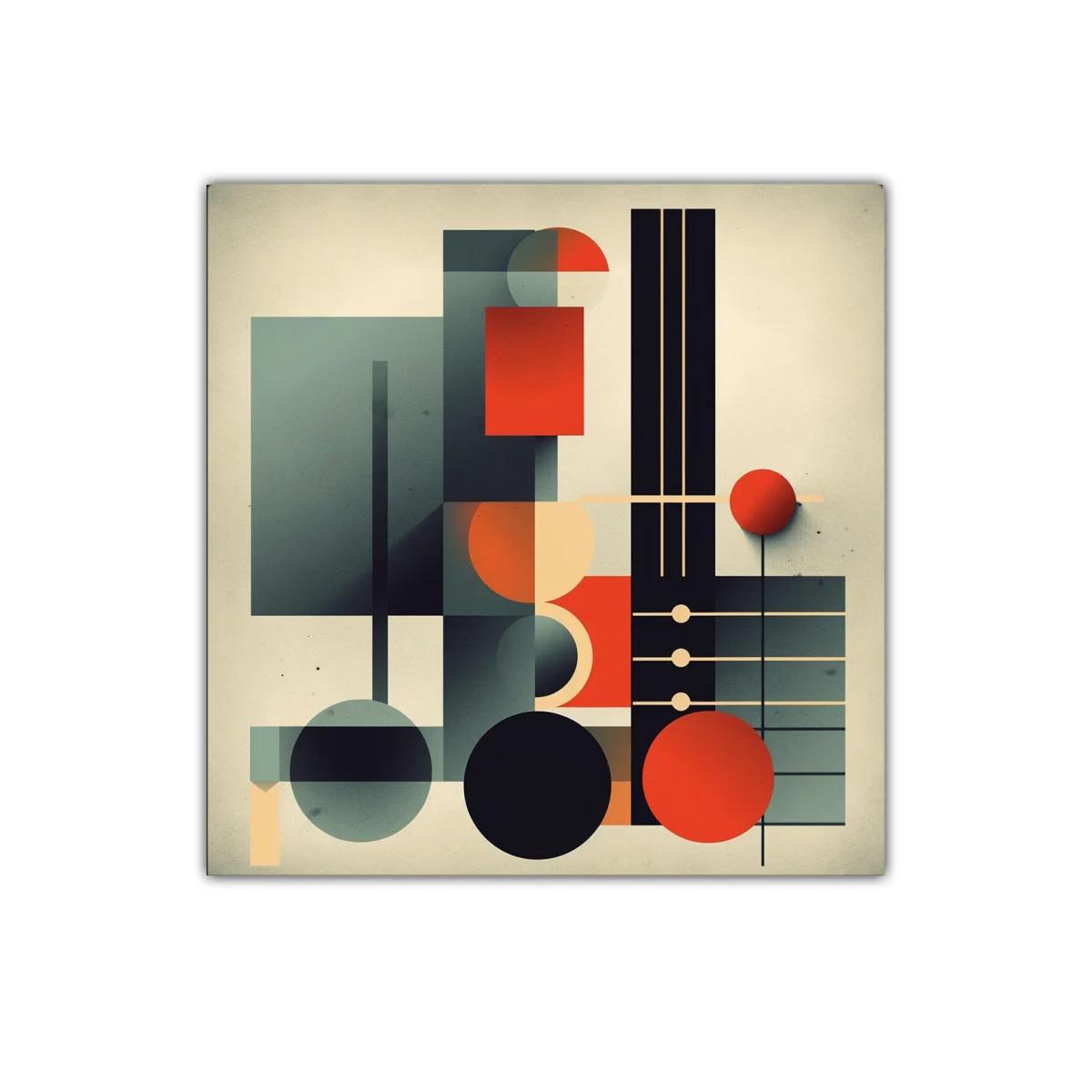 Composición geométrica con colores cálidos y neutrales — imagen principal