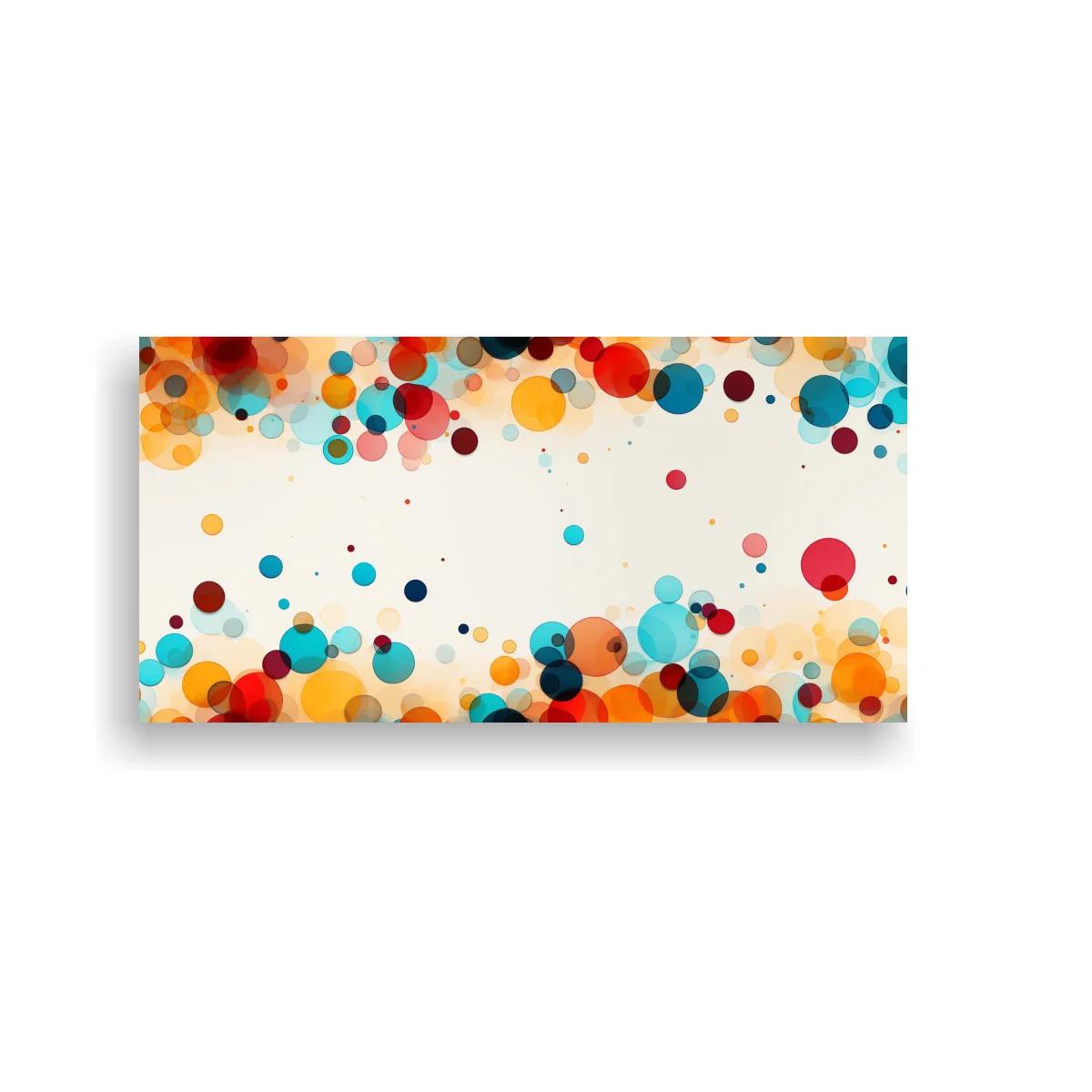 Cuadro círculos de colores con amplios espacios blancos