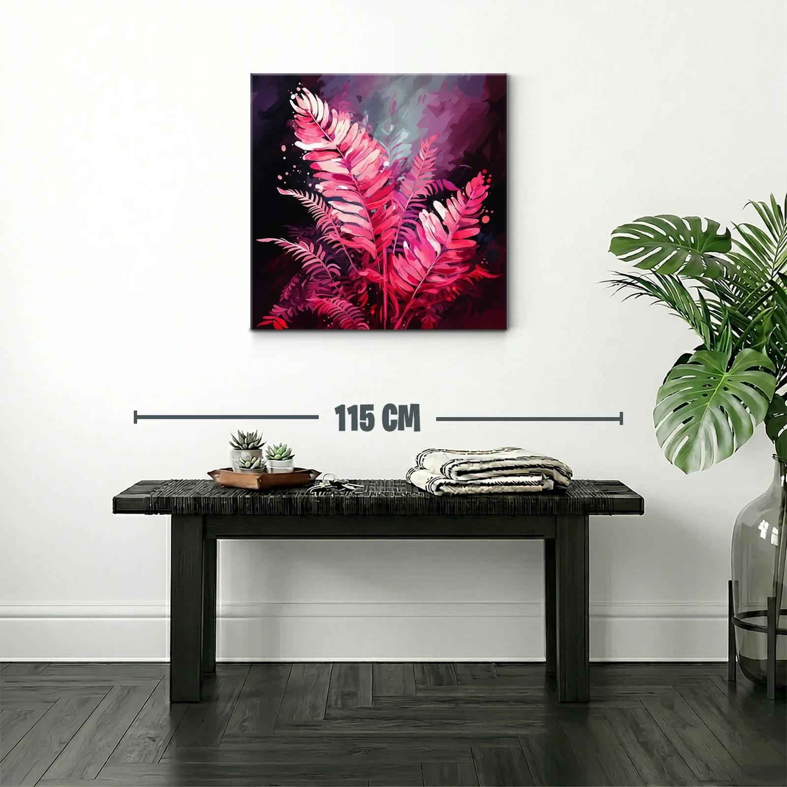 Elegancia vibrante con hojas en tonos rosa y fucsia — miniatura 2