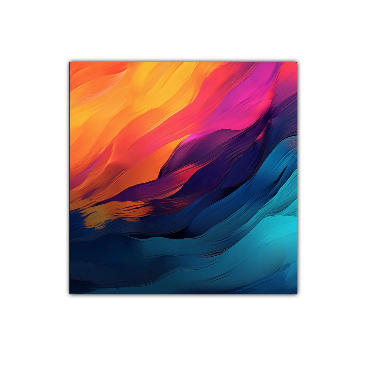 Cuadro decorativo en vibrantes tonos cálidos y fríos para ambientes modernos — imagen principal