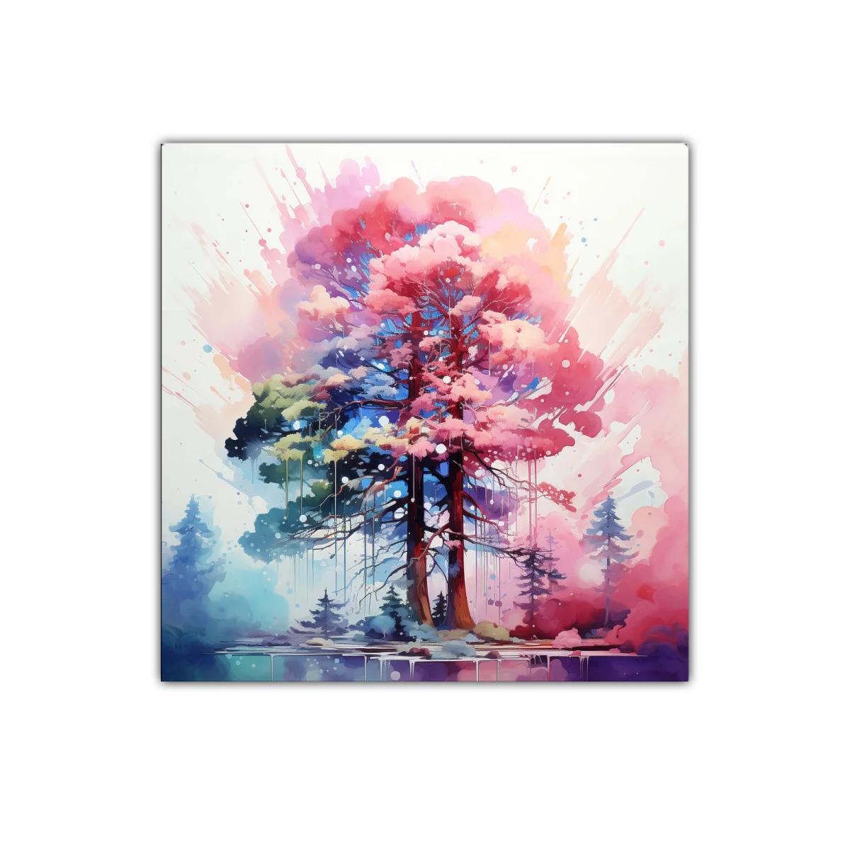 Árbol colorido con explosión de tonos vibrantes — imagen principal