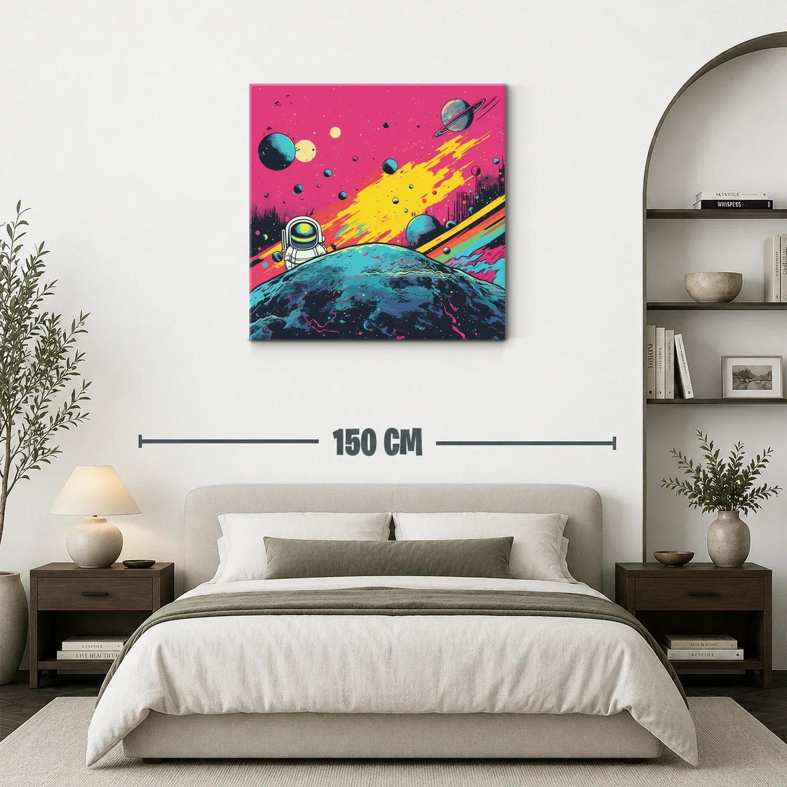 Espacio Cosmos con Astronauta en Fondo Vibrante — miniatura 3