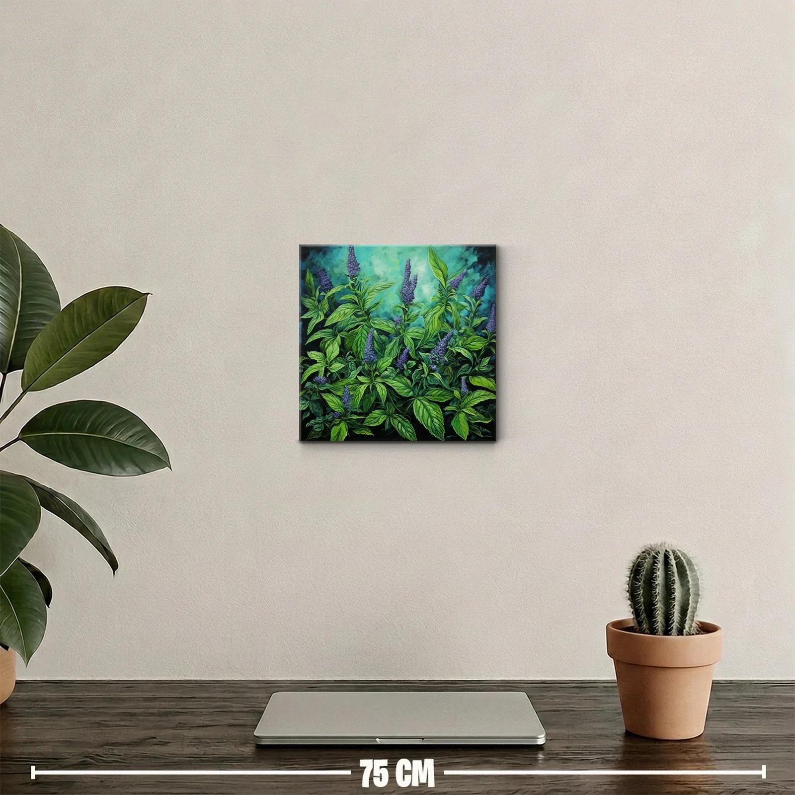 Belleza natural en follaje verde y flores moradas vibrantes — miniatura 2