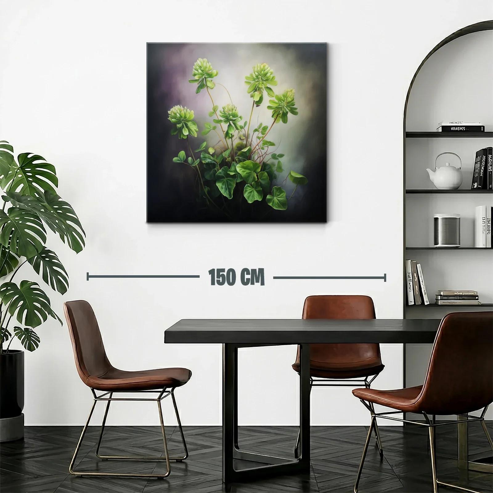 Elegancia natural con tréboles verdes y hojas exuberantes — miniatura 2