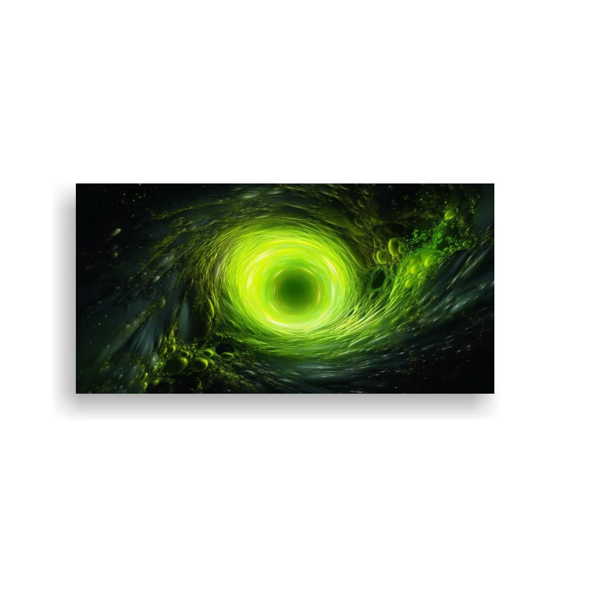 Cuadro vórtice luminoso verde