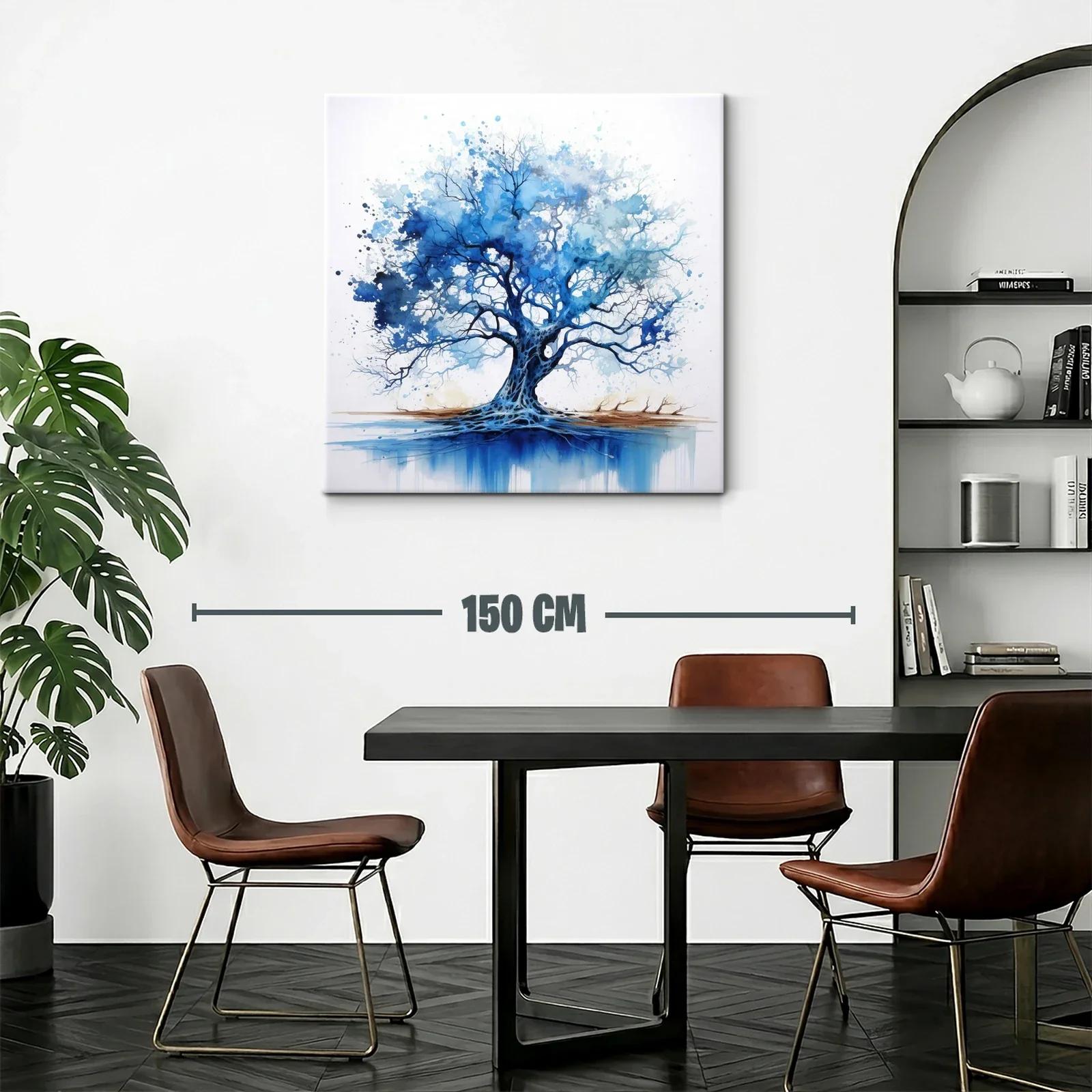 Árbol azul vibrante con raíces profundas y ramas extendidas — miniatura 2