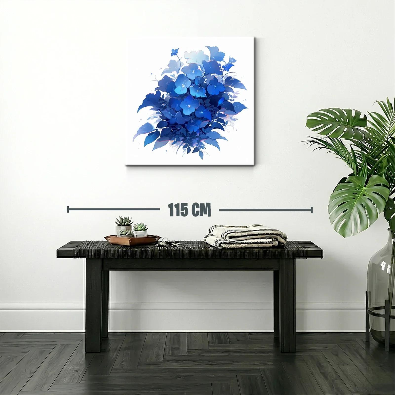 Ramo de flores azules en tonos vibrantes y delicados — miniatura 2