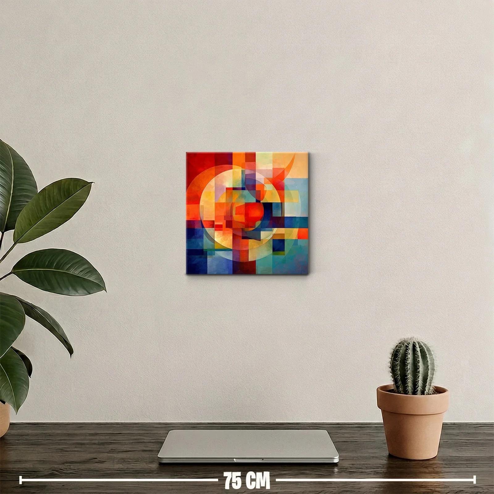 Composición abstracta de colores vibrantes y formas geométricas — miniatura 2