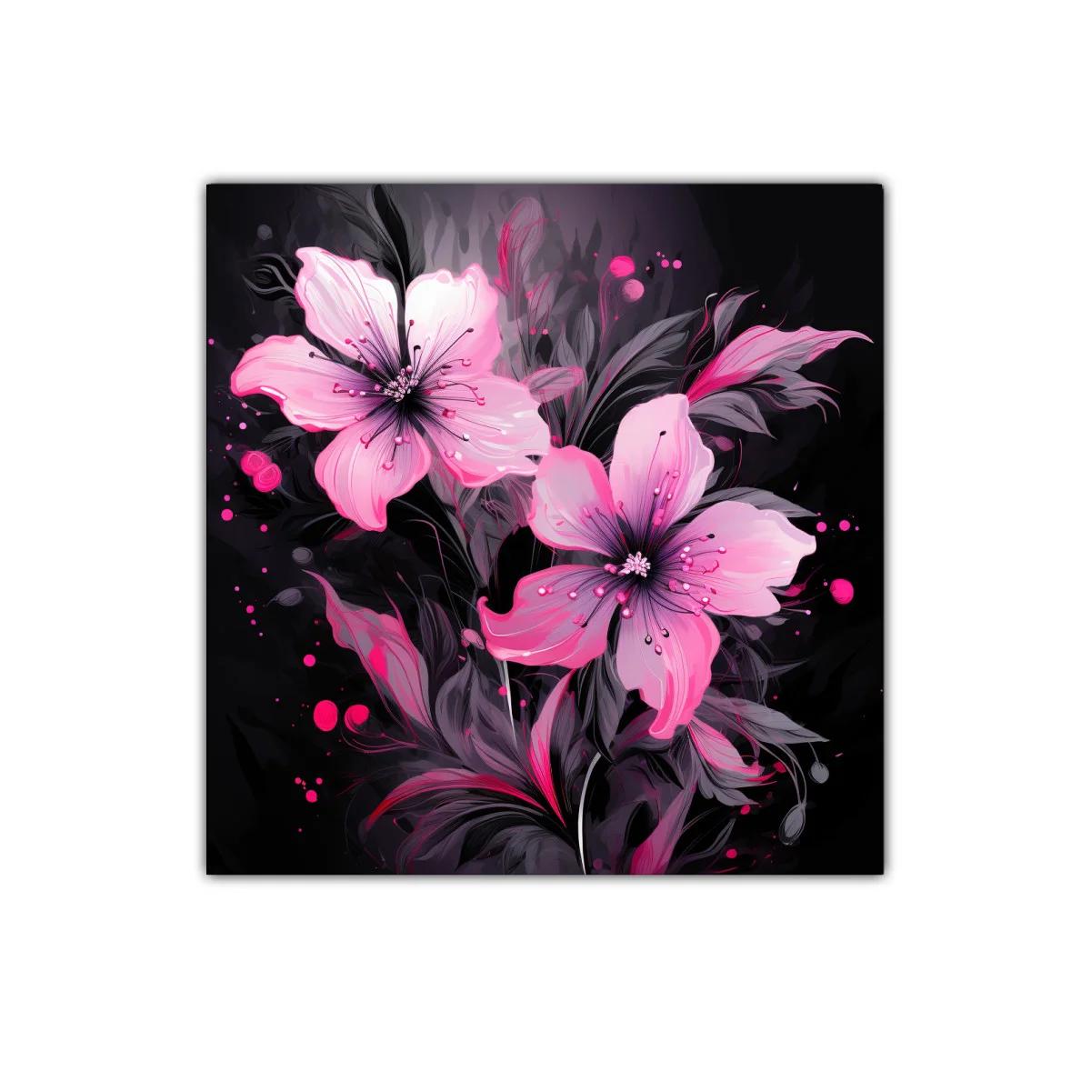 Elegancia floral en tonos rosa sobre fondo oscuro — imagen principal