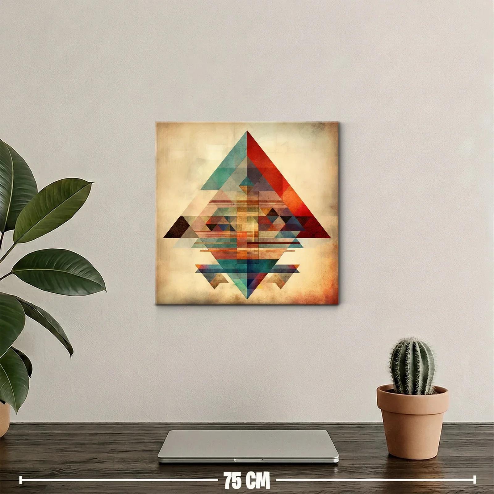 Composición geométrica en tonos cálidos y fríos — miniatura 2