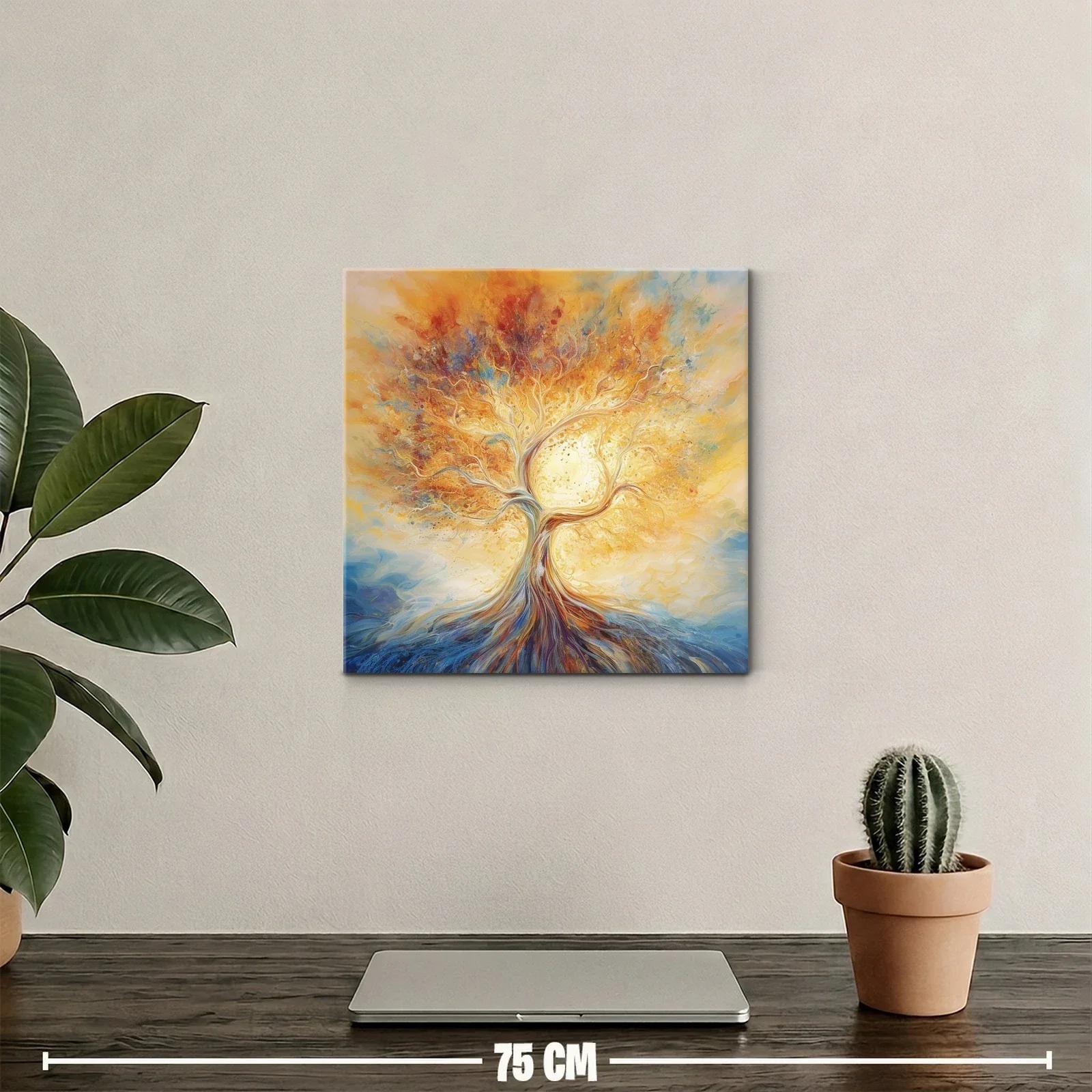Árbol de luz y energía en tonos cálidos y azules — miniatura 2