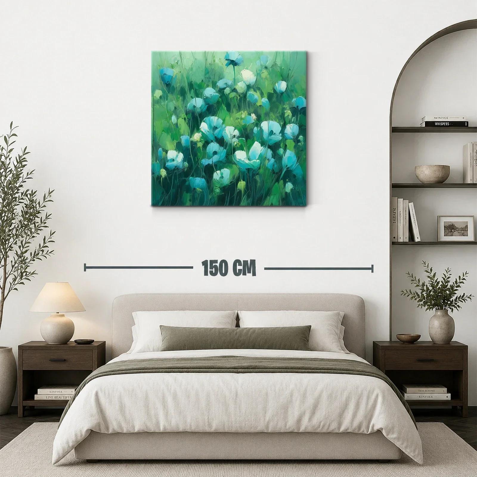 Ramo de flores en tonos verdes y azules vibrantes — miniatura 3