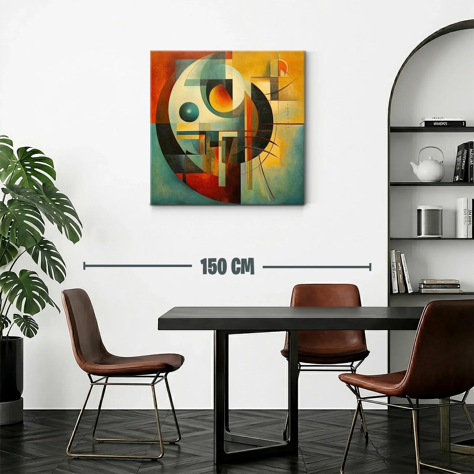 Composición abstracta con tonos cálidos y geométricos — miniatura 2
