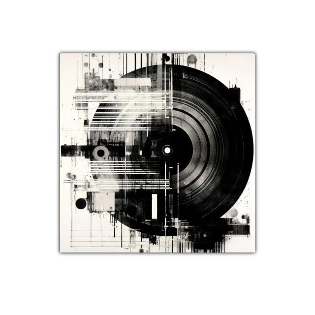 Cuadro decorativo de vinilo con estilo abstracto moderno