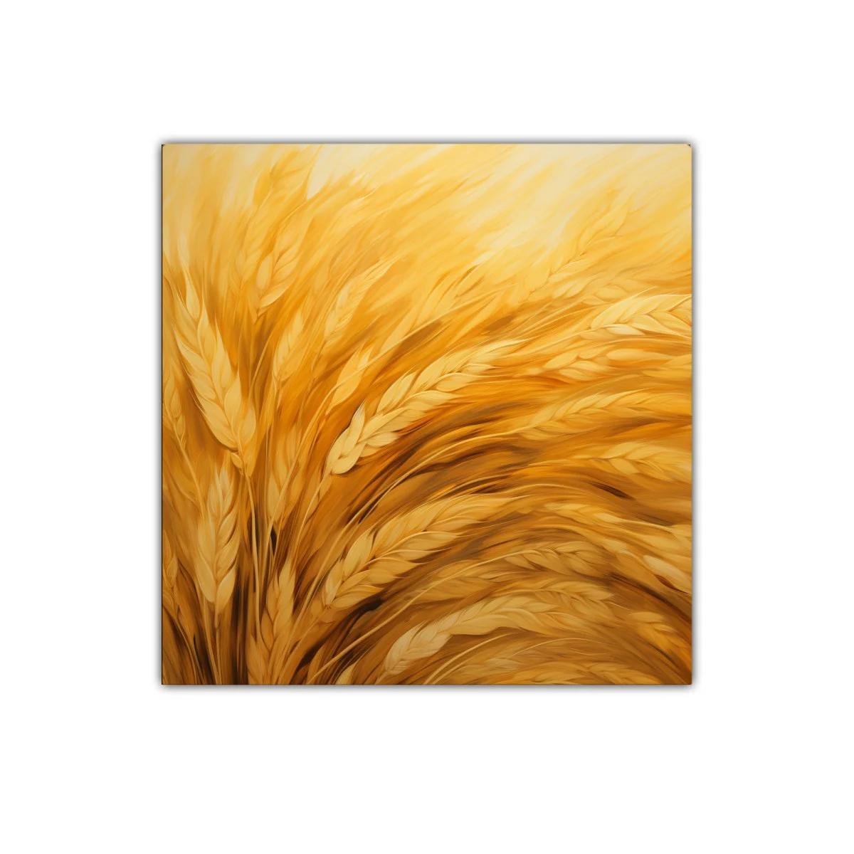 Cuadro decorativo de espigas doradas en movimiento — imagen principal