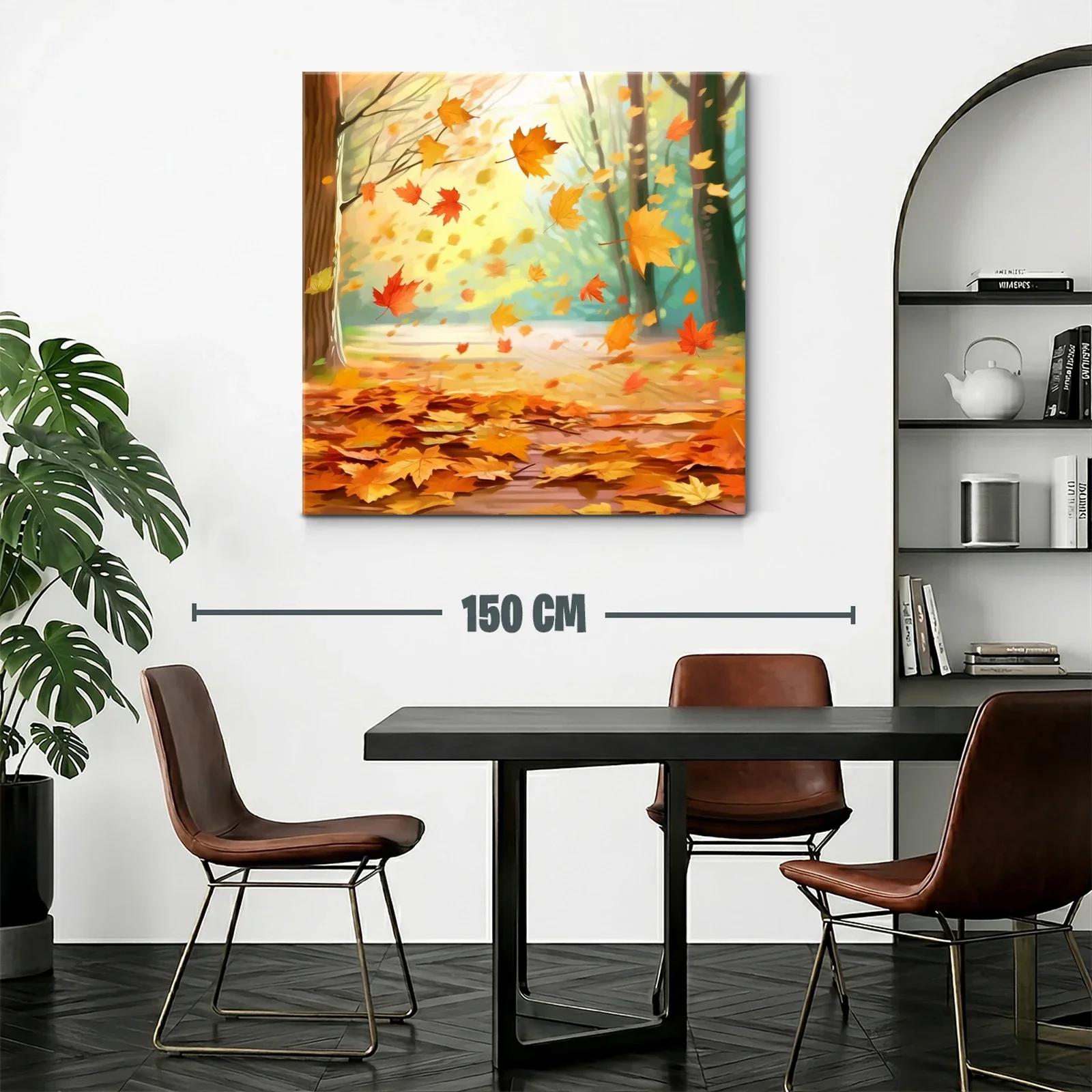 Otoño Vibrante con Hojas Caídas en Movimiento — miniatura 2
