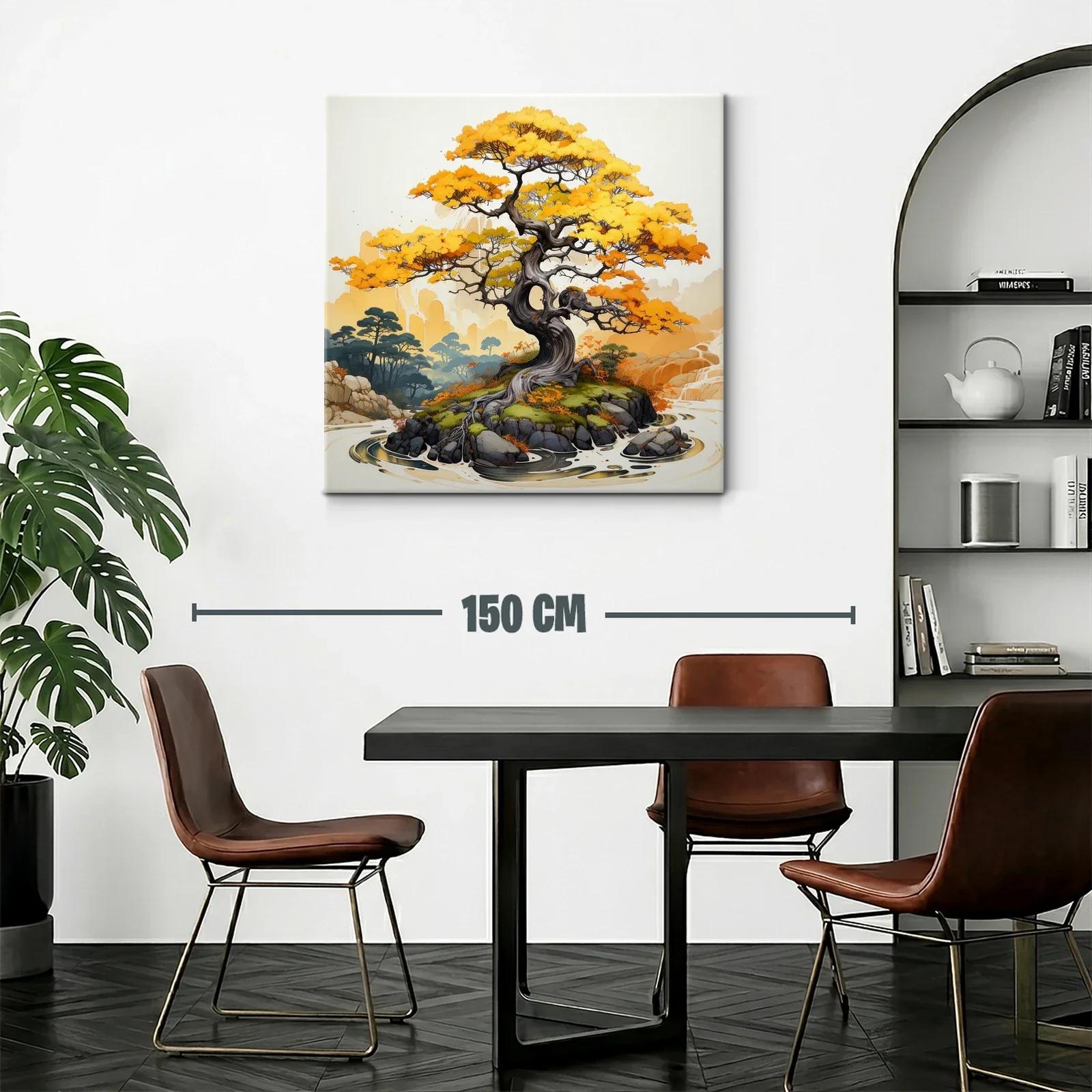 Árbol otoñal con vibrantes tonos amarillos y naranjas — miniatura 2