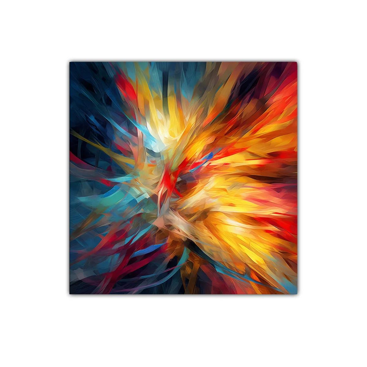 Explosión de colores vibrantes en composición dinámica — imagen principal