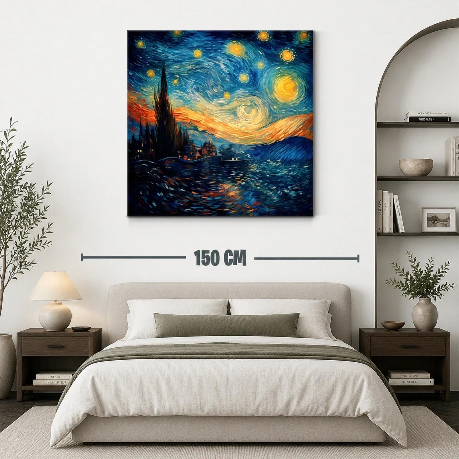 Cielo nocturno vibrante con estrellas y horizonte iluminado — miniatura 3