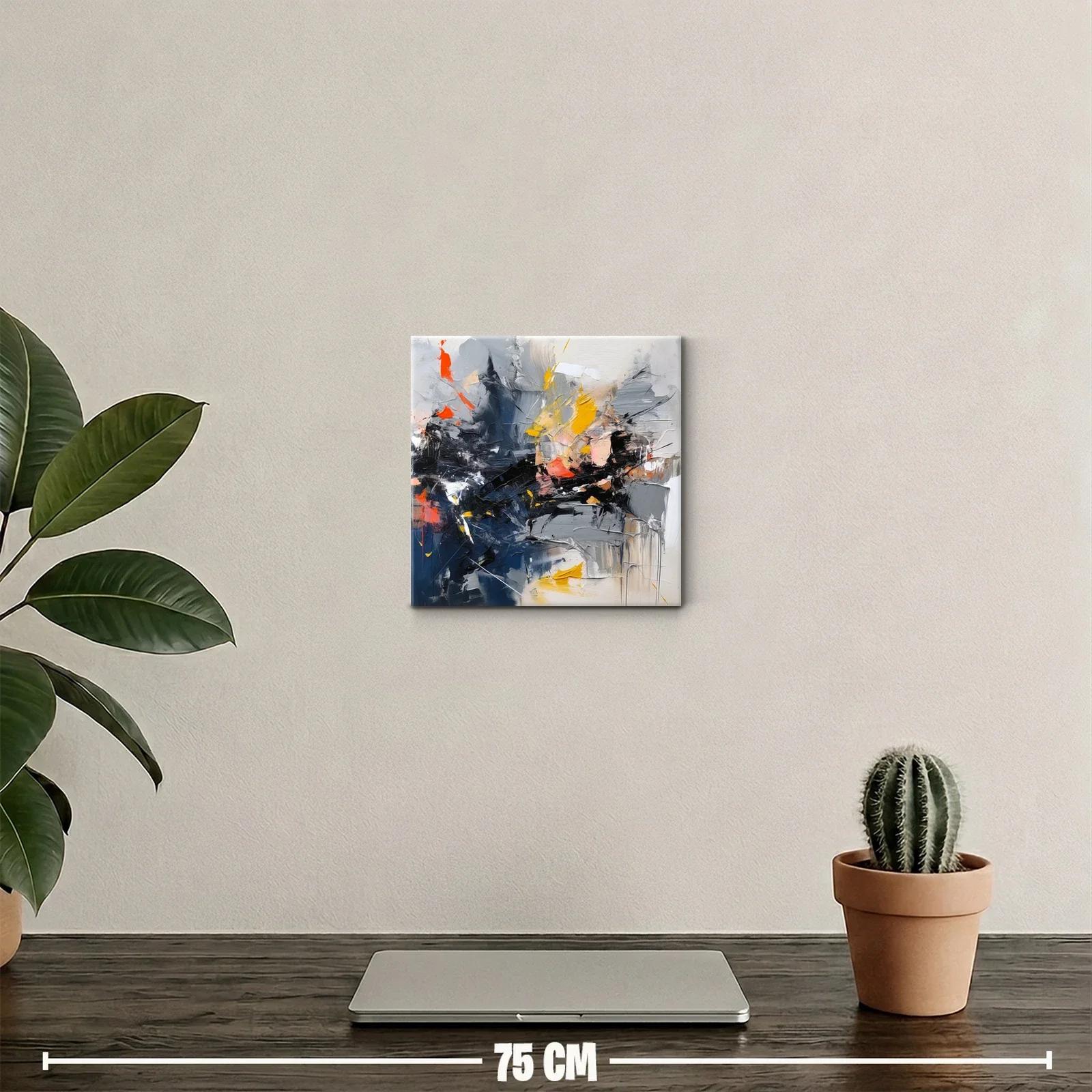 Composición abstracta con toques vibrantes y texturas dinámicas — miniatura 2