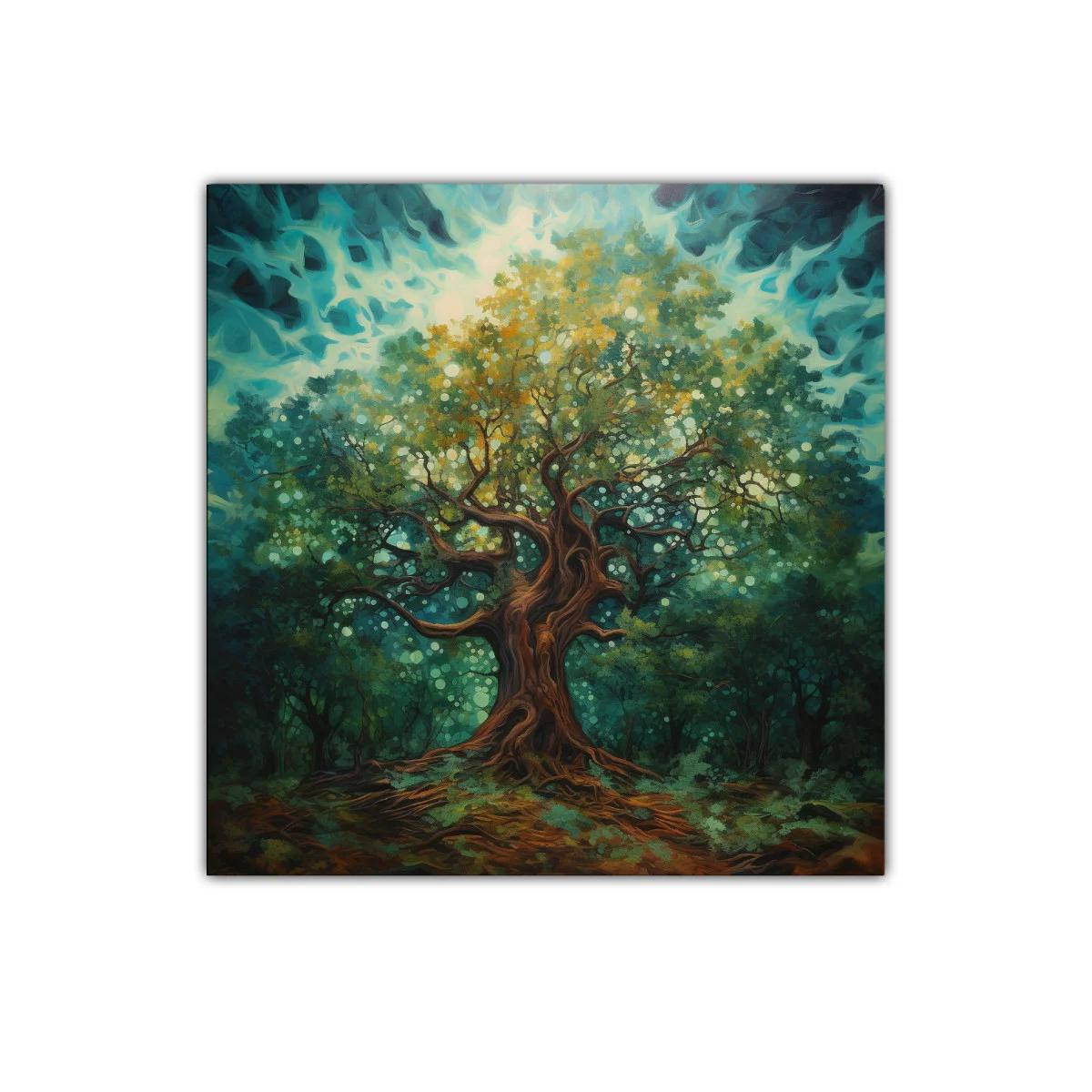 Árbol místico con luces en bosque encantado — imagen principal