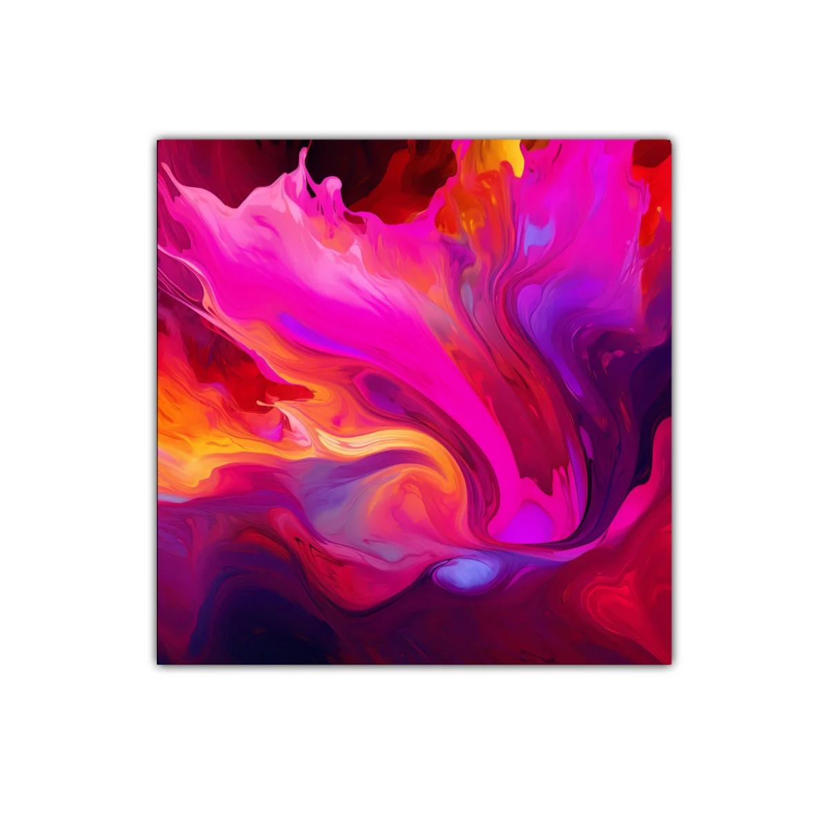 Cuadro decorativo de arte abstracto en tonos vibrantes