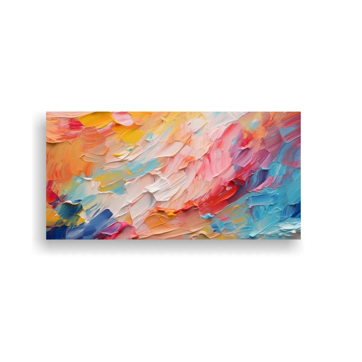 Cuadro abstracción con pinceladas gruesas en capas diagonales