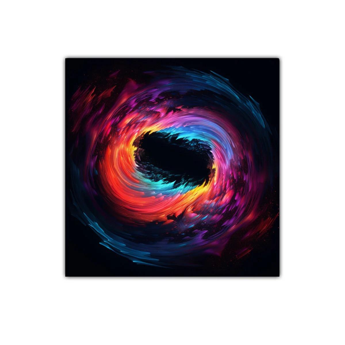Cuadro abstracto de remolino colorido y energía dinámica — miniatura 1